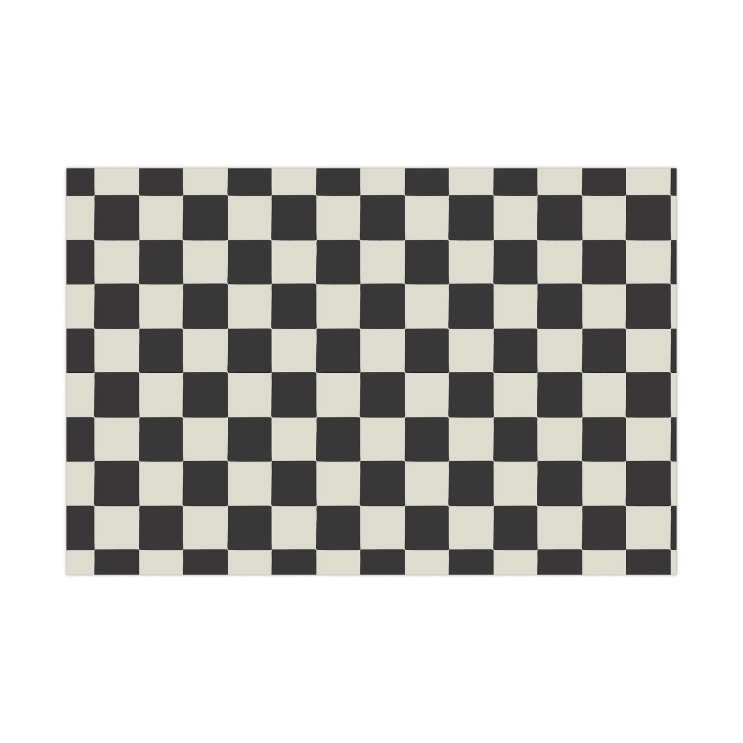 Black and White Checkered Print Gift Wrap