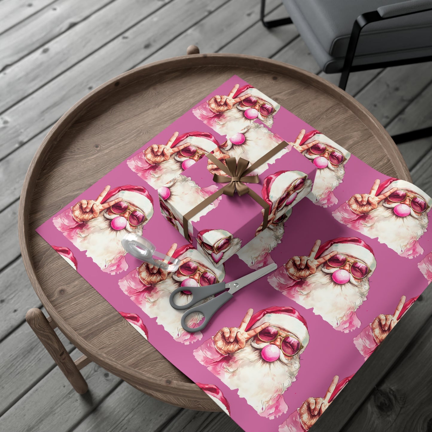 Santa Bubble Gum Wrapping Paper