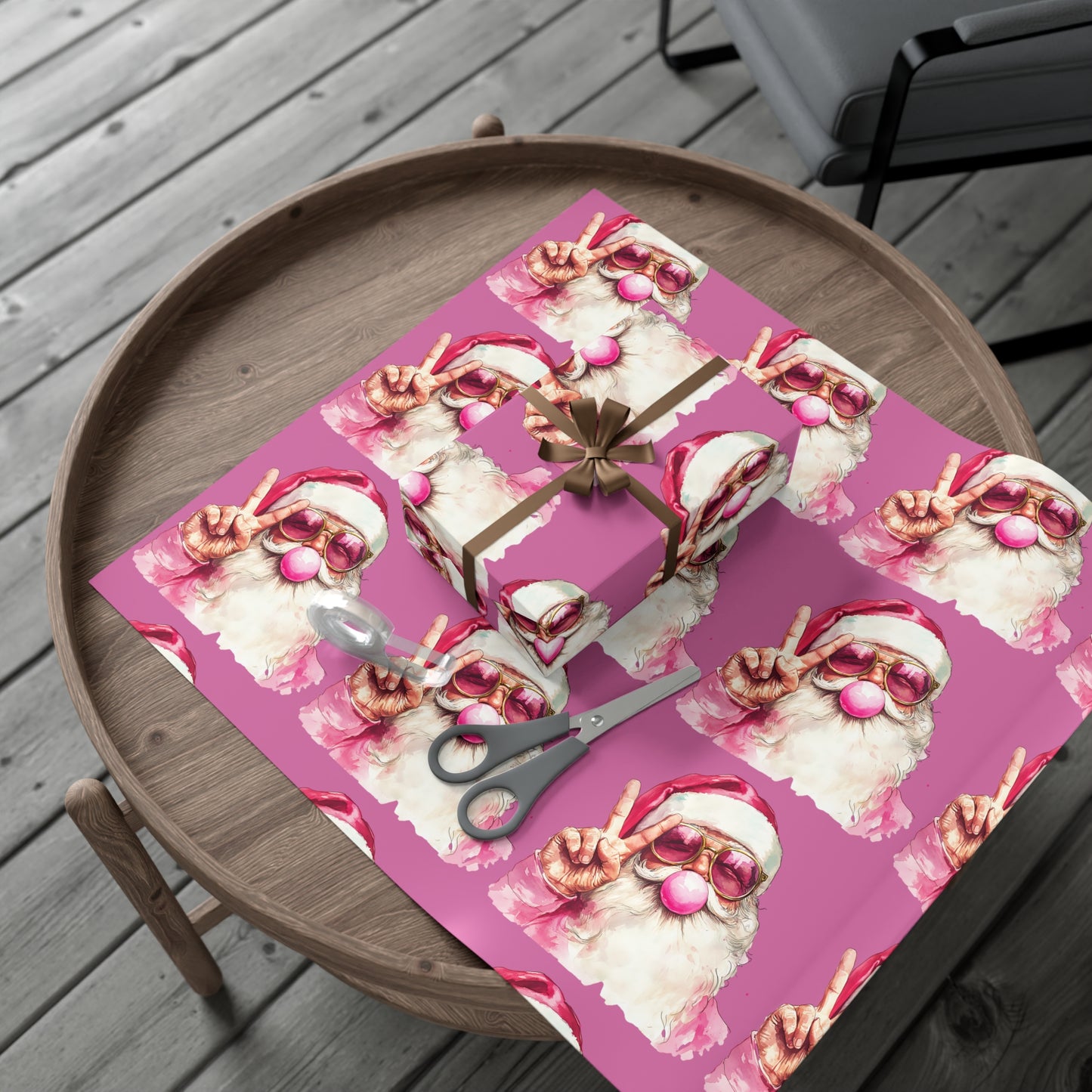 Santa Bubble Gum Wrapping Paper